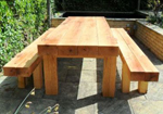 this patio timber furniture stands out
